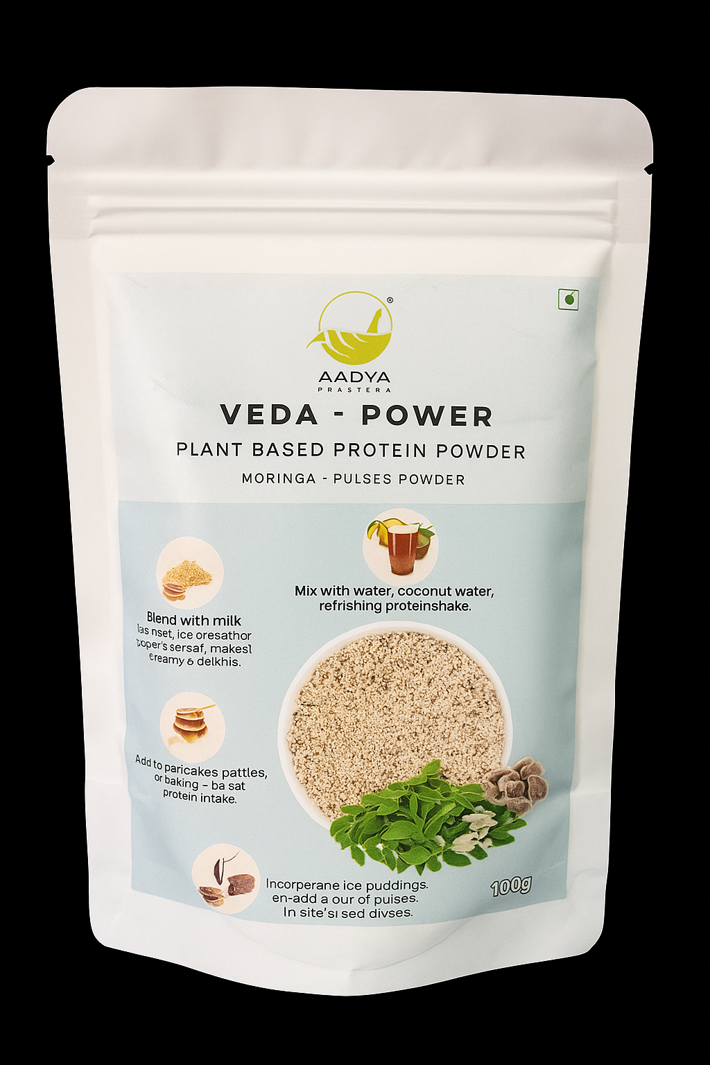 Veda-Power – Moringa Plant Protein Powder (100g)